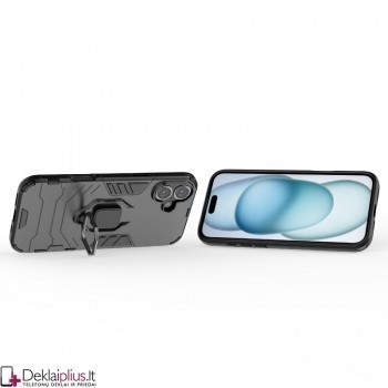 Sustiprintas dėklas 4in1 - juodas (Apple Iphone 16 Plus) Sustiprintas dėklas 4in1 - juodas (Apple Iphone 16 Plus)